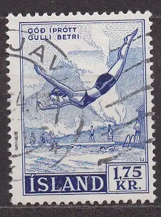 Island, Mi-Nr. 315 gest., Sport: Turmspringen