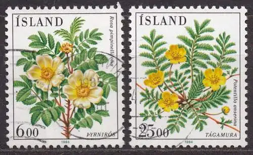 Island, Mi-Nr. 612 - 613 gest., kompl., Blumen