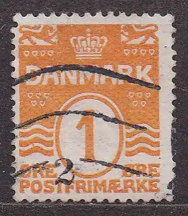 Dänemark, Mi-Nr. 77 gest., Wellenlinien mit 18 Herzchen