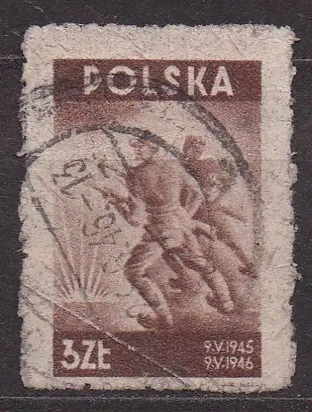 Polen, Mi-Nr. 438 gest., 1. Jahrestag der Beendigung des 2. Weltkrieges