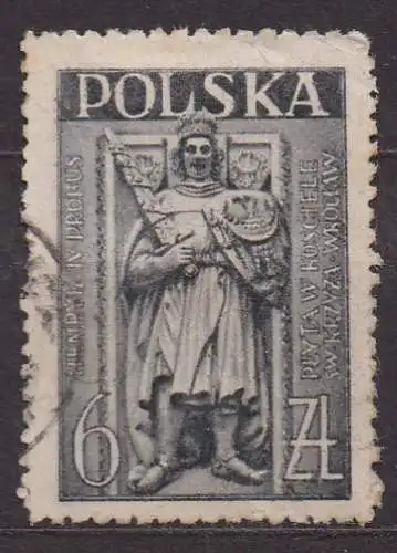 Polen, Mi-Nr. 442 gest., Grabplatte Heinrich IV. in Breslau