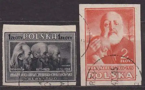 Polen, Mi-Nr. 463 B + 464 B gest., Polnische Kultur