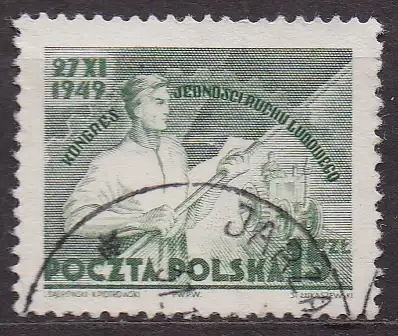Polen, Mi-Nr. 541 gest., Einheitskongress der Bauernbewegung