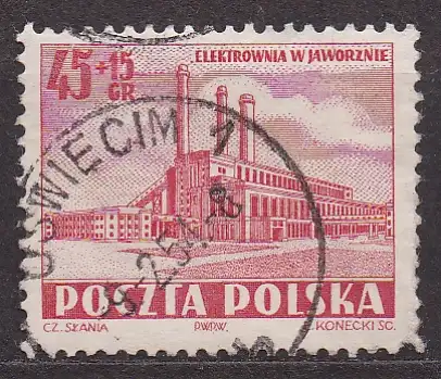 Polen, Mi-Nr. 764 gest., Elektrizitätswerk in Jaworzno