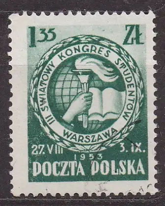 Polen, Mi-Nr. 812 gest., 3. Welt-Studentenkongress
