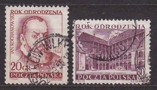 Polen, Mi-Nr. 821 + 822 gest., Renaissance-Jahr