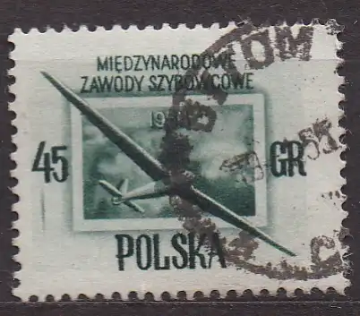 Polen, Mi-Nr. 851 gest., Internationale Segelflug-Meisterschaften