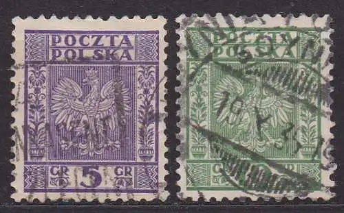 Polen, Mi-Nr. 272 + 273 gest., Staatswappen