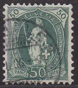 Schweiz, Mi-Nr. 78 C gest., Stehende Helvetia