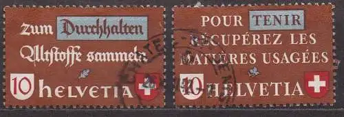 Schweiz, Mi-Nr. 405 + 406 gest., Altstoffsammlung