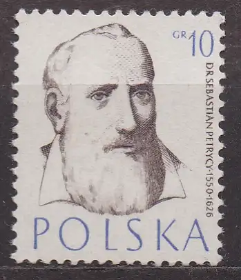 Polen, Mi-Nr. 1008 **, Berühmte polnische Ärzte: S. Petrycy