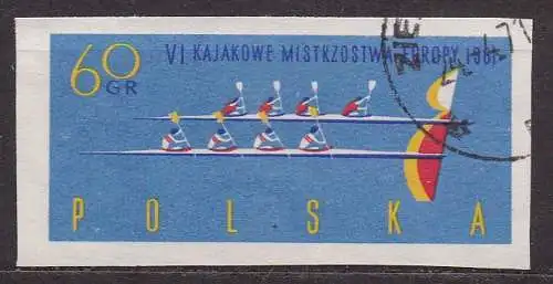 Polen, Mi-Nr. 1255 B gest., Kanu-Europameisterschaften