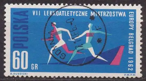 Polen, Mi-Nr. 1339 gest., Leichtathletik-Europameisterschaften: Staffellauf