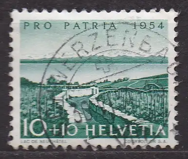 Schweiz, Mi-Nr. 598 gest., Pro Patria 1954: Neuenburger See