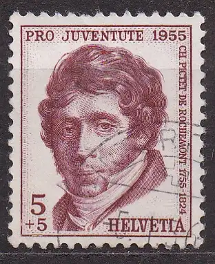 Schweiz, Mi-Nr. 618 gest., Pro Juventute 1955: Charles Pictet-de-Rochemont