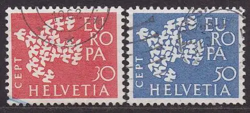 Schweiz, Mi-Nr. 736 - 737 gest., kompl., Europa CEPT 1961