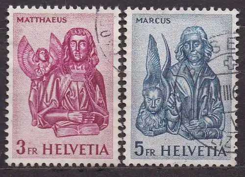 Schweiz, Mi-Nr. 738 + 739 gest., Evangelisten