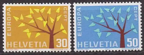 Schweiz, Mi-Nr. 756 - 757 **, kompl., Europa CEPT 1962