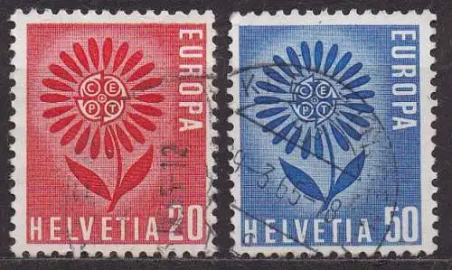 Schweiz, Mi-Nr. 800 - 801 gest., kompl., Europa CEPT 1964