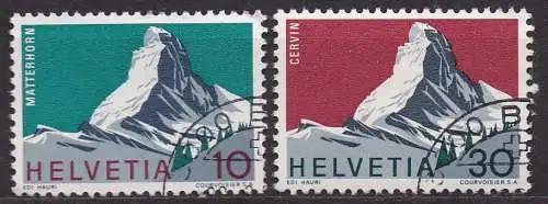 Schweiz, Mi-Nr. 820 - 821 gest., kompl., Matterhorn