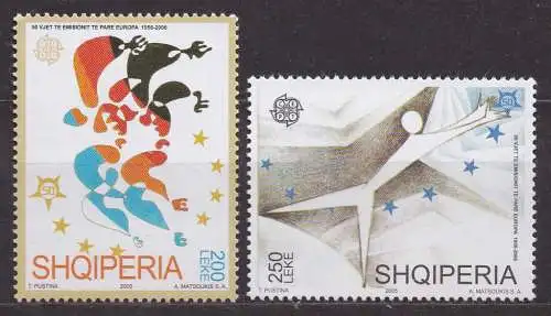 Albanien, Mi-Nr. 3045 - 3046 **, kompl., 50 Jahre Europa-Marken