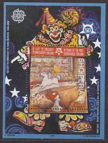 Albanien, Block Mi-Nr. 157 **, 50 Jahre Europa-Marken