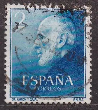 Spanien, Mi-Nr. 1012 gest., 100. Geburtstag von Santiago Ramon y Cajal