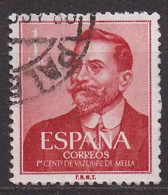 Spanien, Mi-Nr. 1246 gest., 100. Geburtstag von Vázquez de Mella