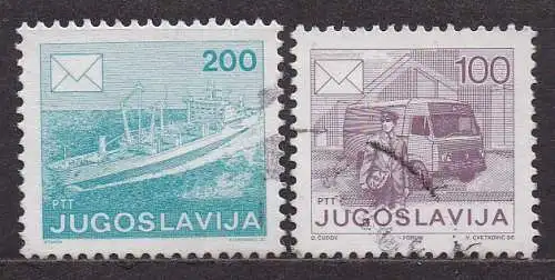 Jugoslawien, Mi-Nr. 2176 + 2181 gest., Postdienst