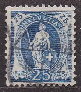 Schweiz, Mi-Nr. 89 C gest., Stehende Helvetia