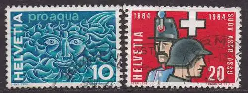 Schweiz, Mi-Nr. 792 + 793 gest., Jahresereignisse 1964