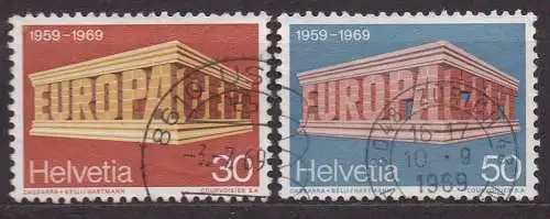 Schweiz, Mi-Nr. 900 - 901 gest., kompl., Europa CEPT 1969