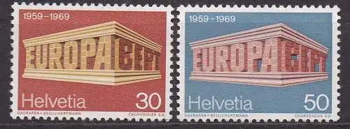 Schweiz, Mi-Nr. 900 - 901 **, kompl., Europa CEPT 1969