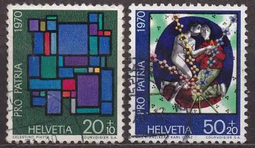 Schweiz, Mi-Nr. 926 + 928 gest., Pro Patria 1970