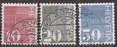 Schweiz, Mi-Nr. 933 - 935 gest., kompl., Freimarken für Wertzeichengeber