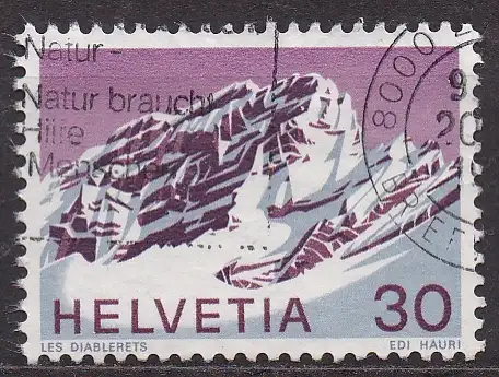 Schweiz, Mi-Nr. 953 gest., Jahresereignisse 1971 (II): Schweizer Alpen