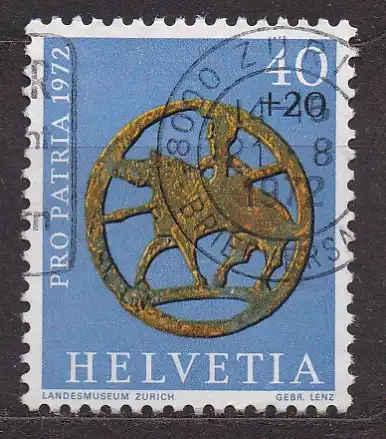 Schweiz, Mi-Nr. 974 gest., Pro Patria 1972: Archäologische Funde