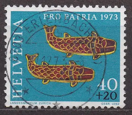 Schweiz, Mi-Nr. 998 gest., Pro Patria 1973: Archäologische Funde
