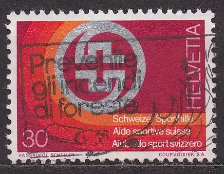 Schweiz, Mi-Nr. 1040 gest., Jahresereignisse 1974 (II): Stiftung Schweizer Sporthilfe