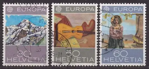 Schweiz, Mi-Nr. 1050 - 1052 gest., kompl., Europa CEPT 1975