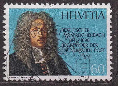 Schweiz, Mi-Nr. 1061 gest., Jahresereignisse 1975 (II): 300 Jahre Fischersche Post