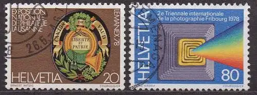 Schweiz, Mi-Nr. 1116 + 1119 gest., Jahresereignisse 1978