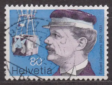 Schweiz, Mi-Nr. 1091 gest., Flugpioniere: E. Spelterini