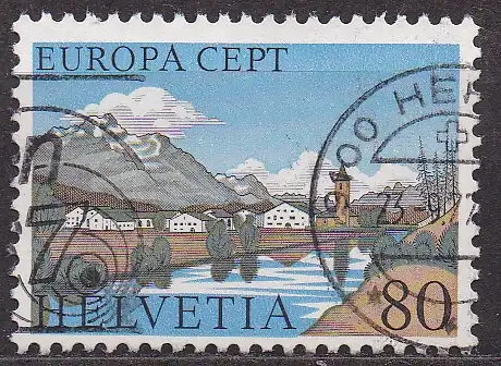 Schweiz, Mi-Nr. 1095 gest., Europa CEPT 1977: Landschaften