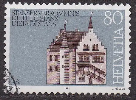 Schweiz, Mi-Nr. 1205 gest., Altes Rathaus Stans