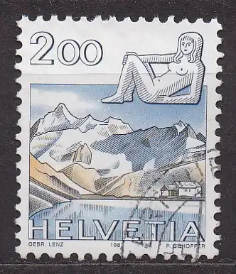 Schweiz, Mi-Nr. 1264 gest., Tierkreiszeichen und Landschaften