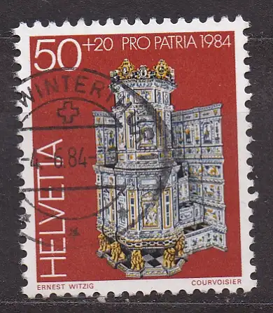 Schweiz, Mi-Nr. 1273 gest., Pro Patria 1984: Kachelöfen