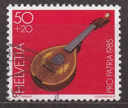 Schweiz, Mi-Nr. 1298 gest., Pro Patria 1985: Volksmusikinstrumente - Halszither