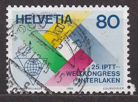 Schweiz, Mi-Nr. 1303 gest., Jahresereignisse 1985 (II): Weltkongress der IPTT