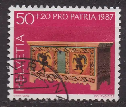 Schweiz, Mi-Nr. 1346 gest., Pro Patria 1987: Bauernmöbel